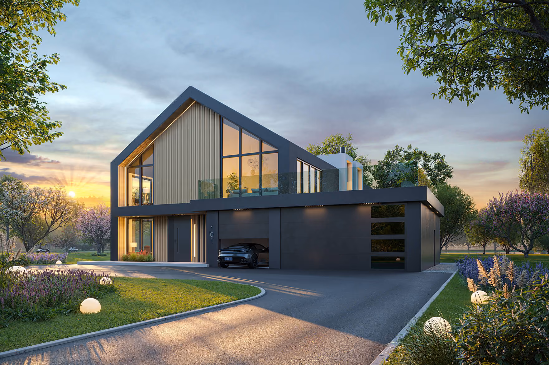 Model 101, The Barnhaus, a modern barn-style home, Chicago, North Shore & Southern Wisconsin