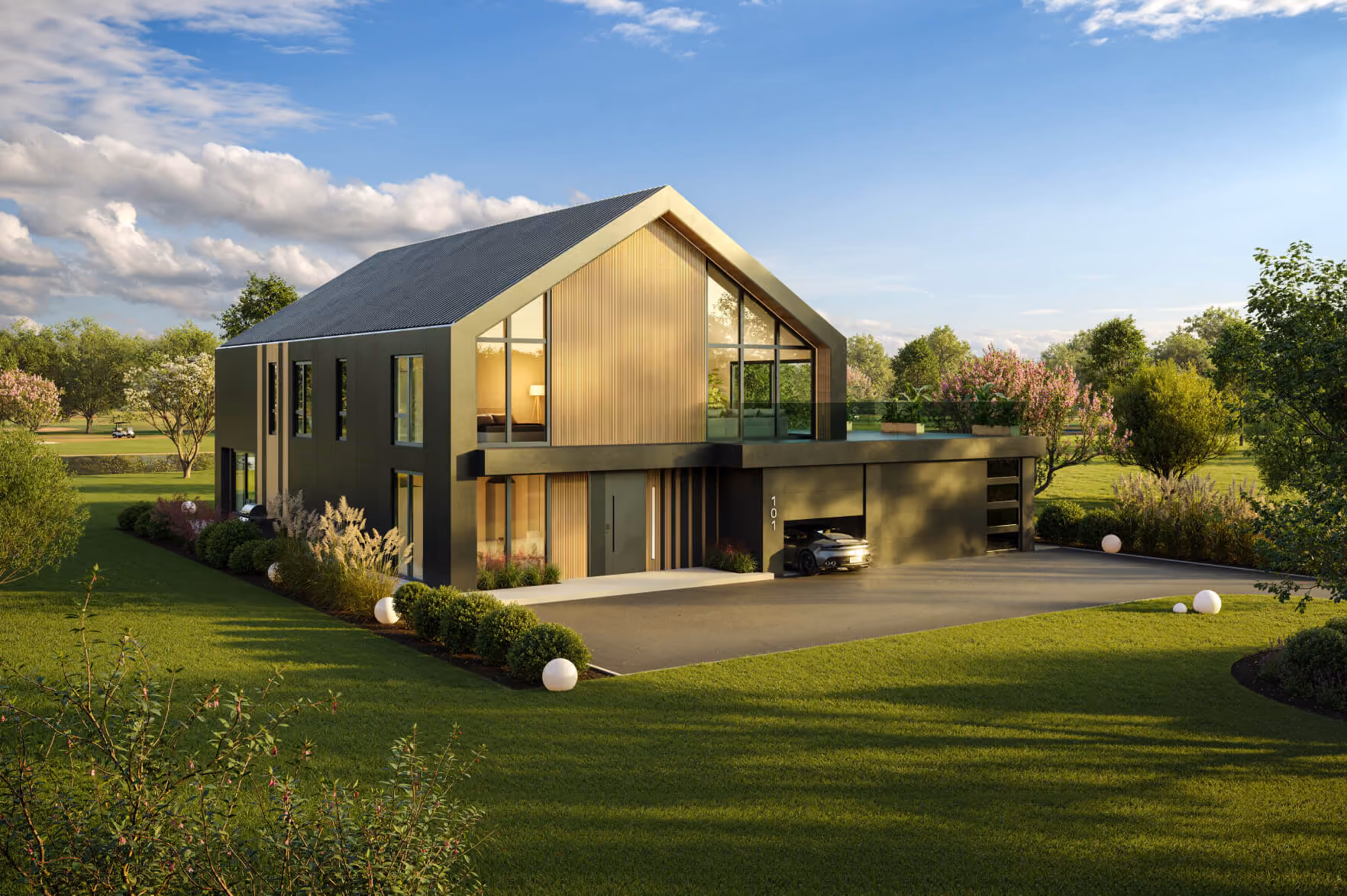 Model 101, The Barnhaus, a modern barn-style home, Chicago, North Shore & Southern Wisconsin