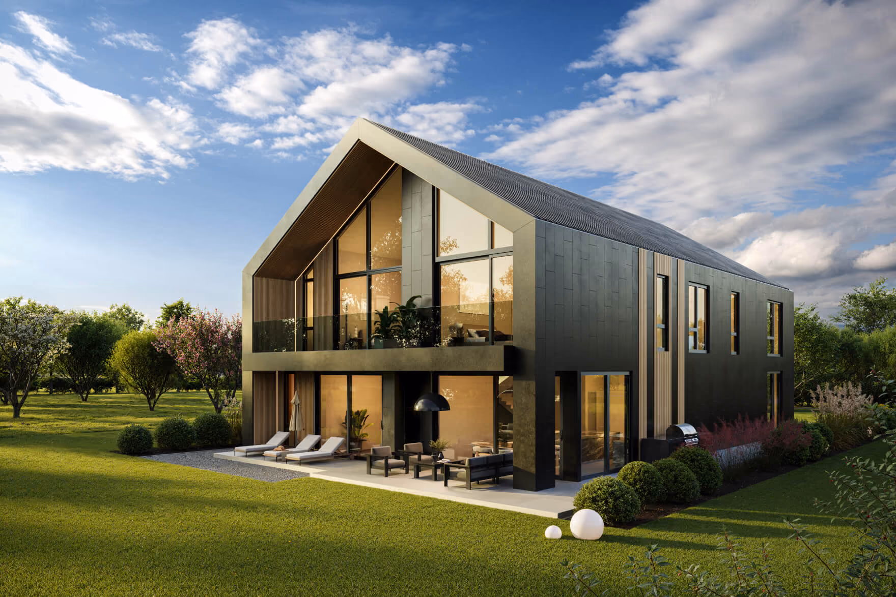 Model 101, The Barnhaus, a modern barn-style home, Chicago, North Shore & Southern Wisconsin