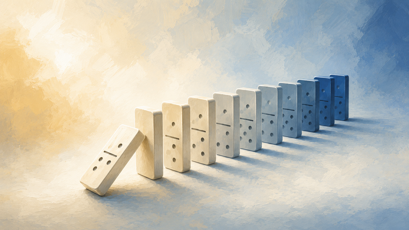 Dominoes falling