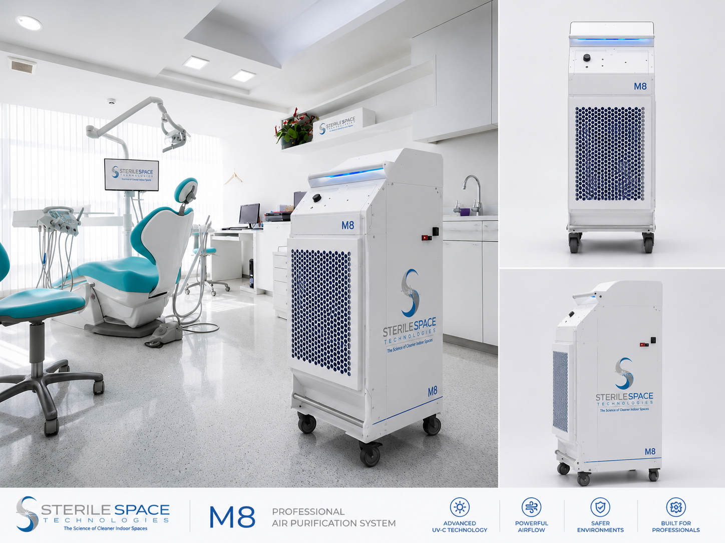 SterileSpace air purification system in a professional clinical environment