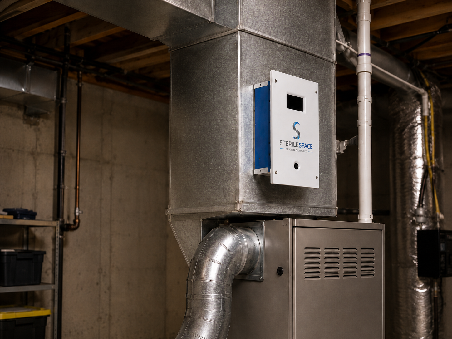SterileSpace In-Duct R11 residential HVAC installation visual