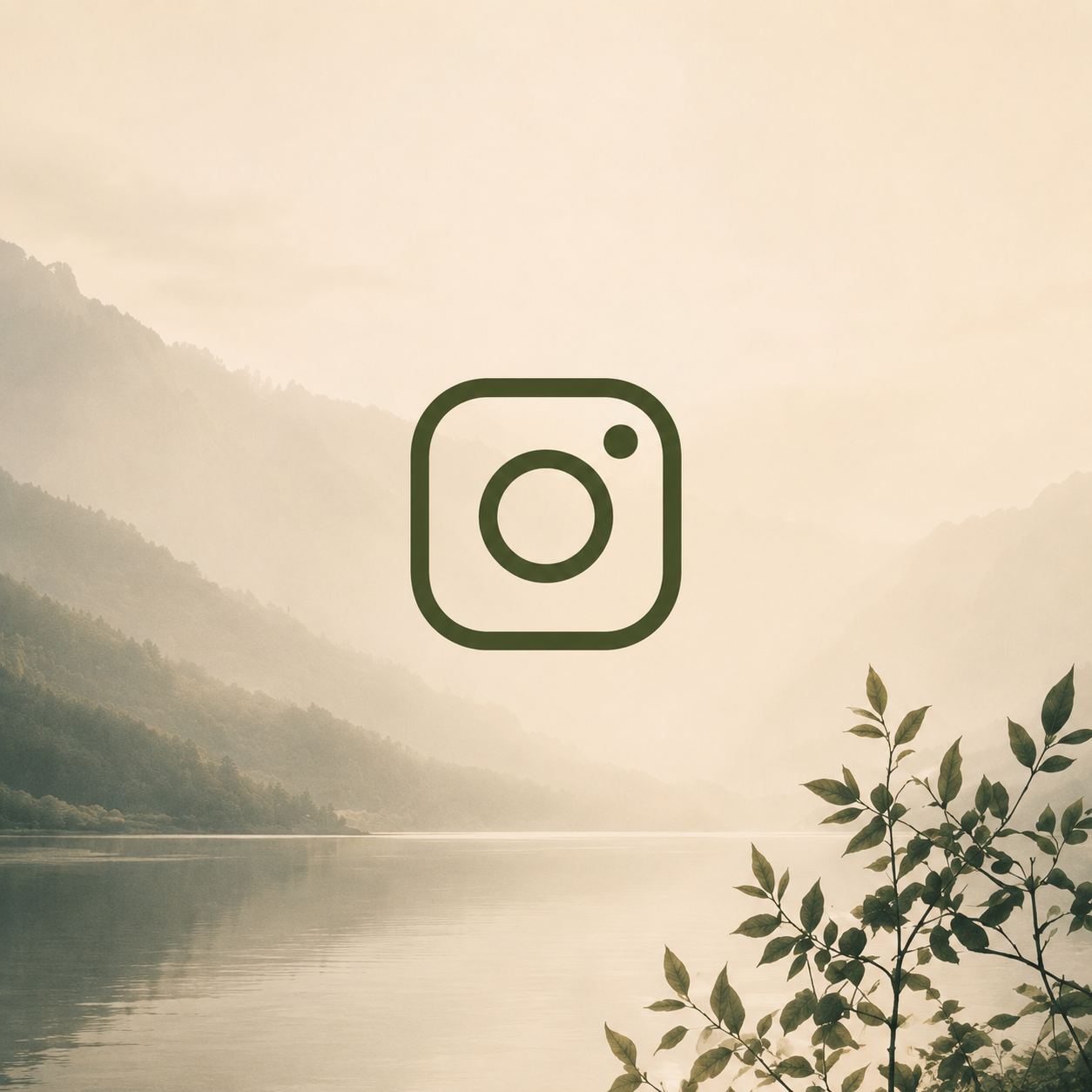 Instagram handle with visual asset