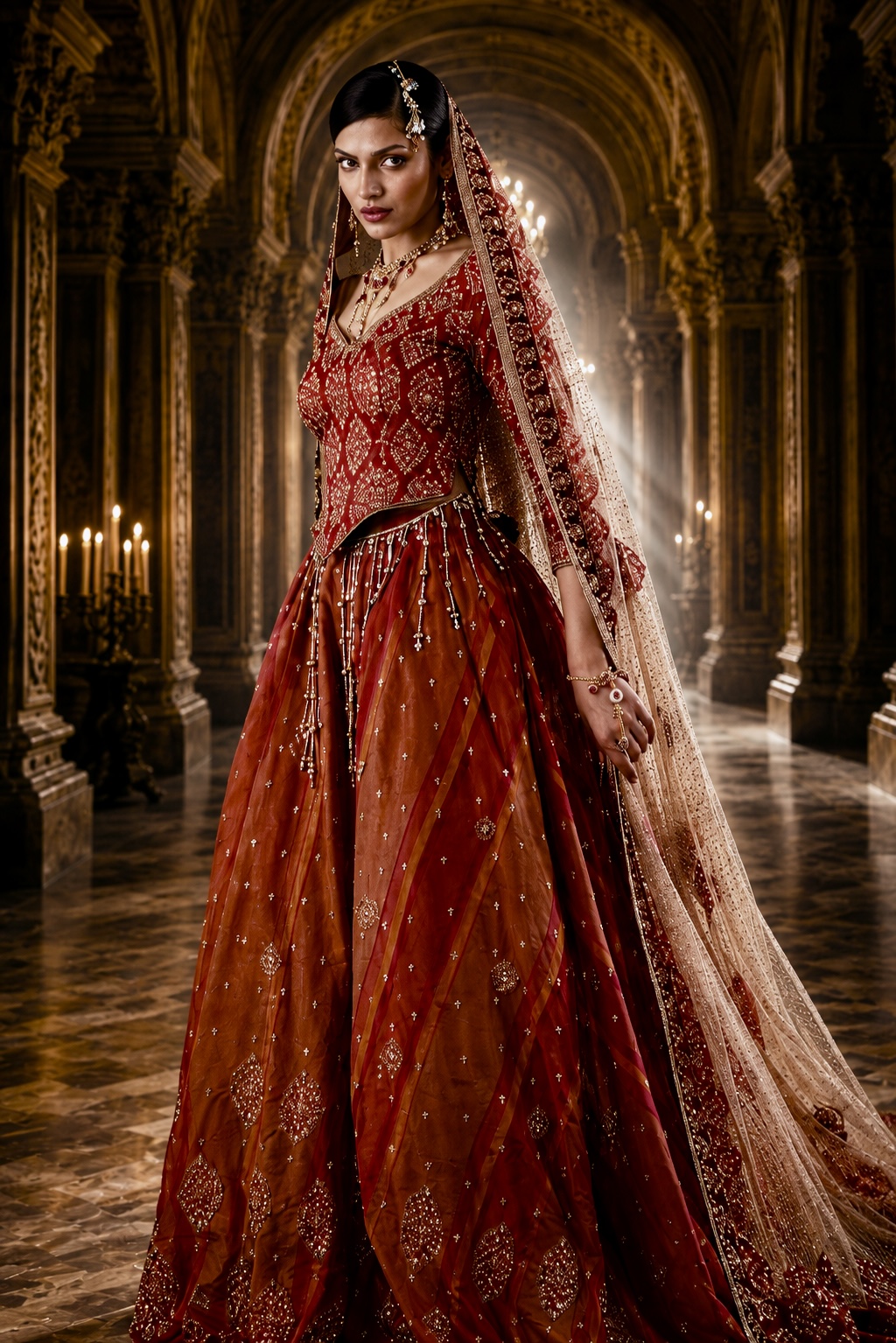 Embroidered bridal couture ensemble from Azara by Alia Qureshi Atelier