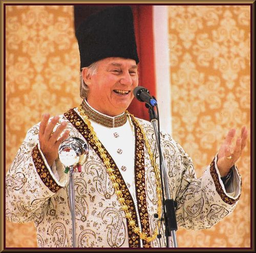 Prince Karim Aga Khan at a formal event.