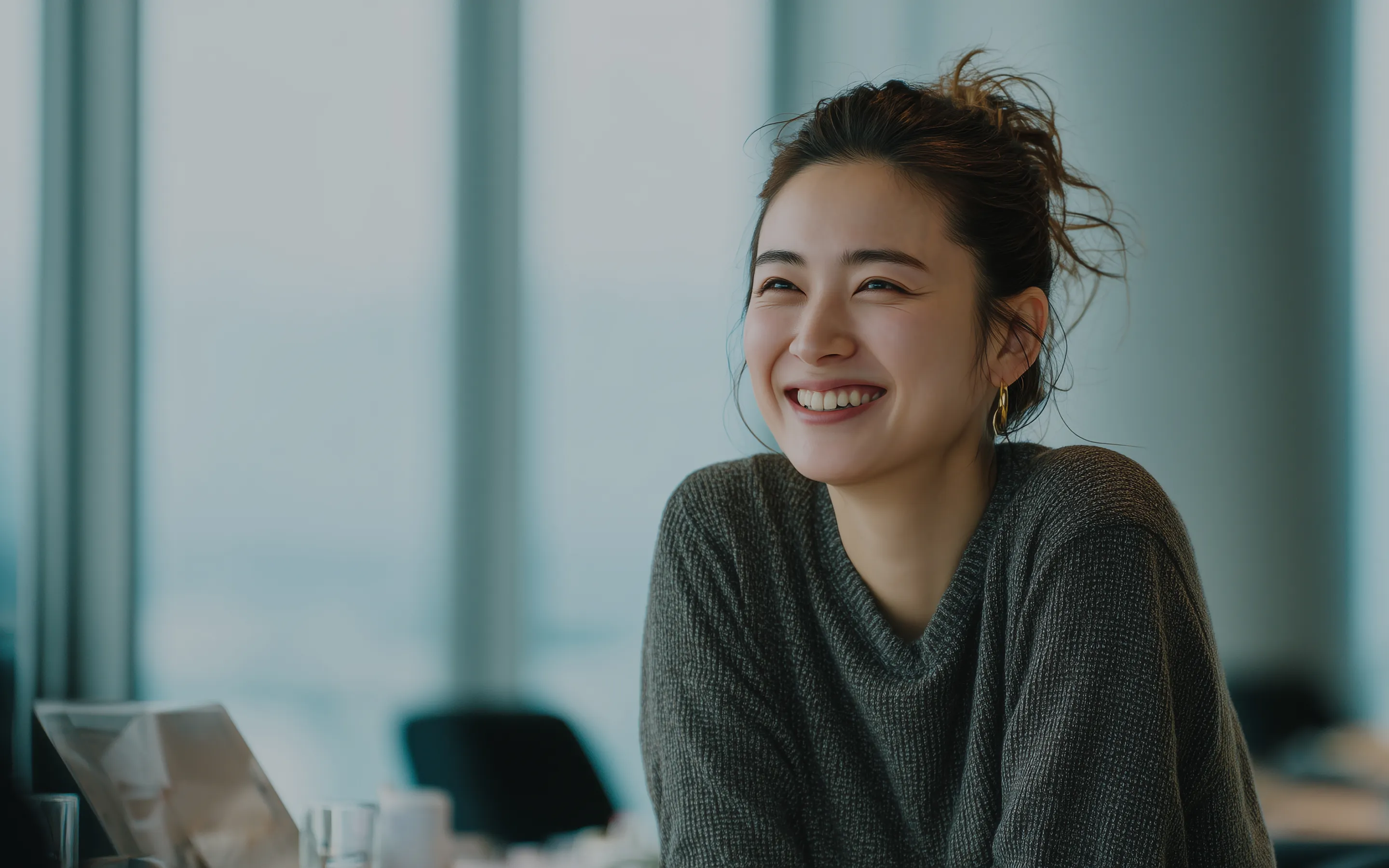 女性笑顔