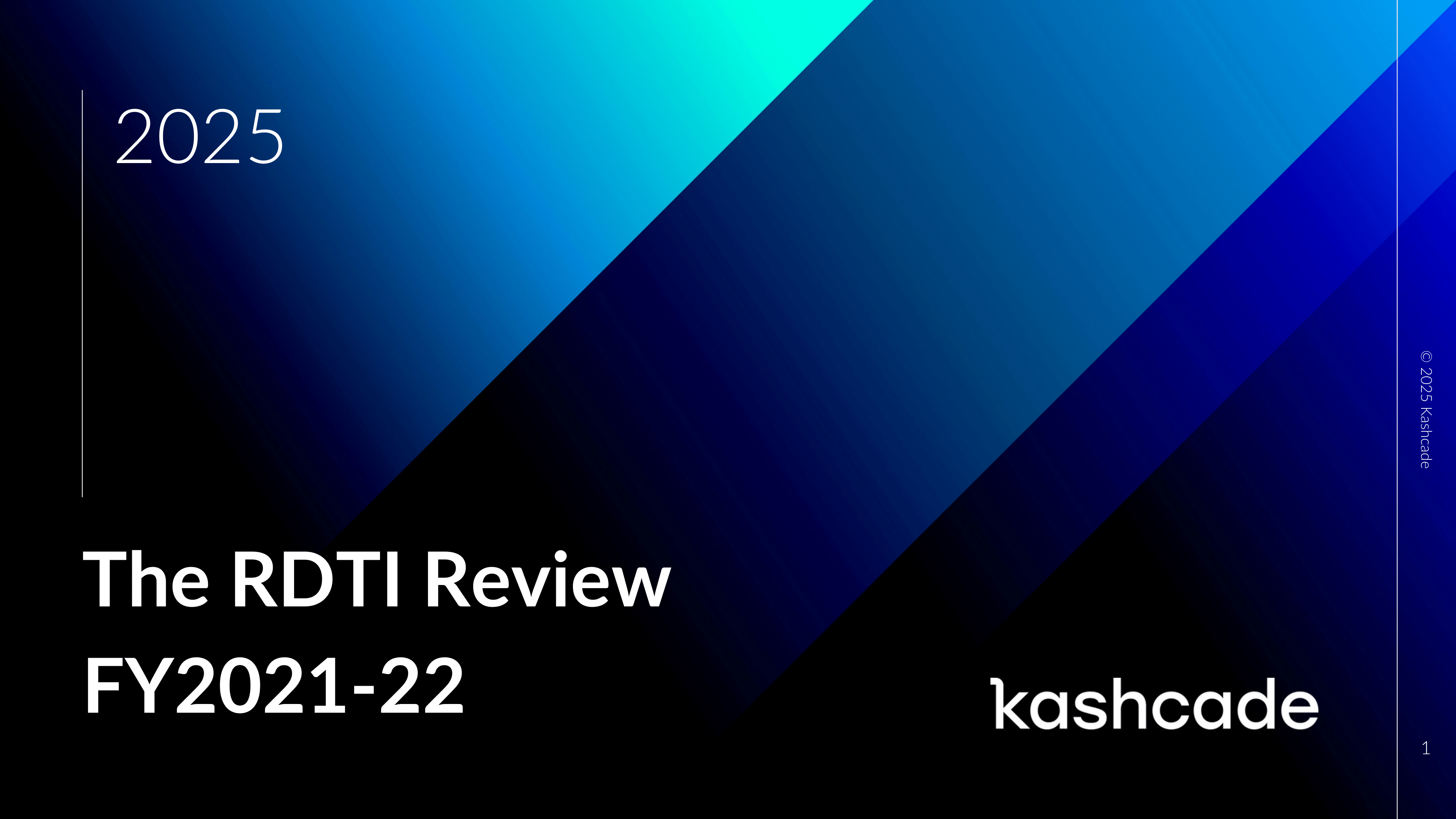The RDTI FY21-22 Review