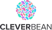 Cleverbean wordmark with colorful bean shapes forming a curved cluster above the text.
