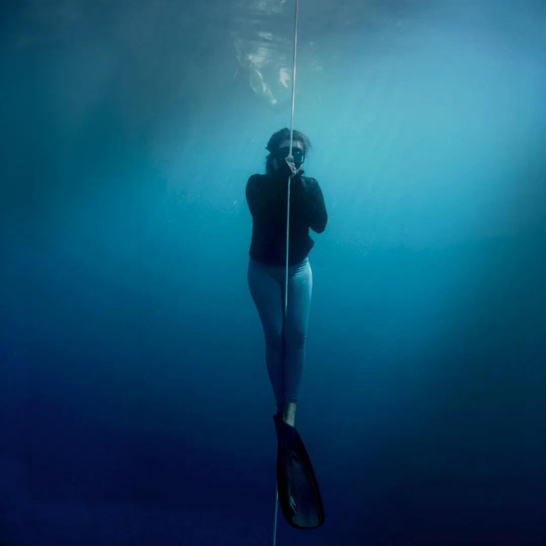 An image of Kezia going scuba diving.