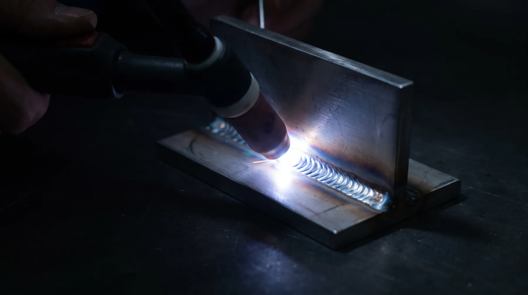 TIG welding a steel joint