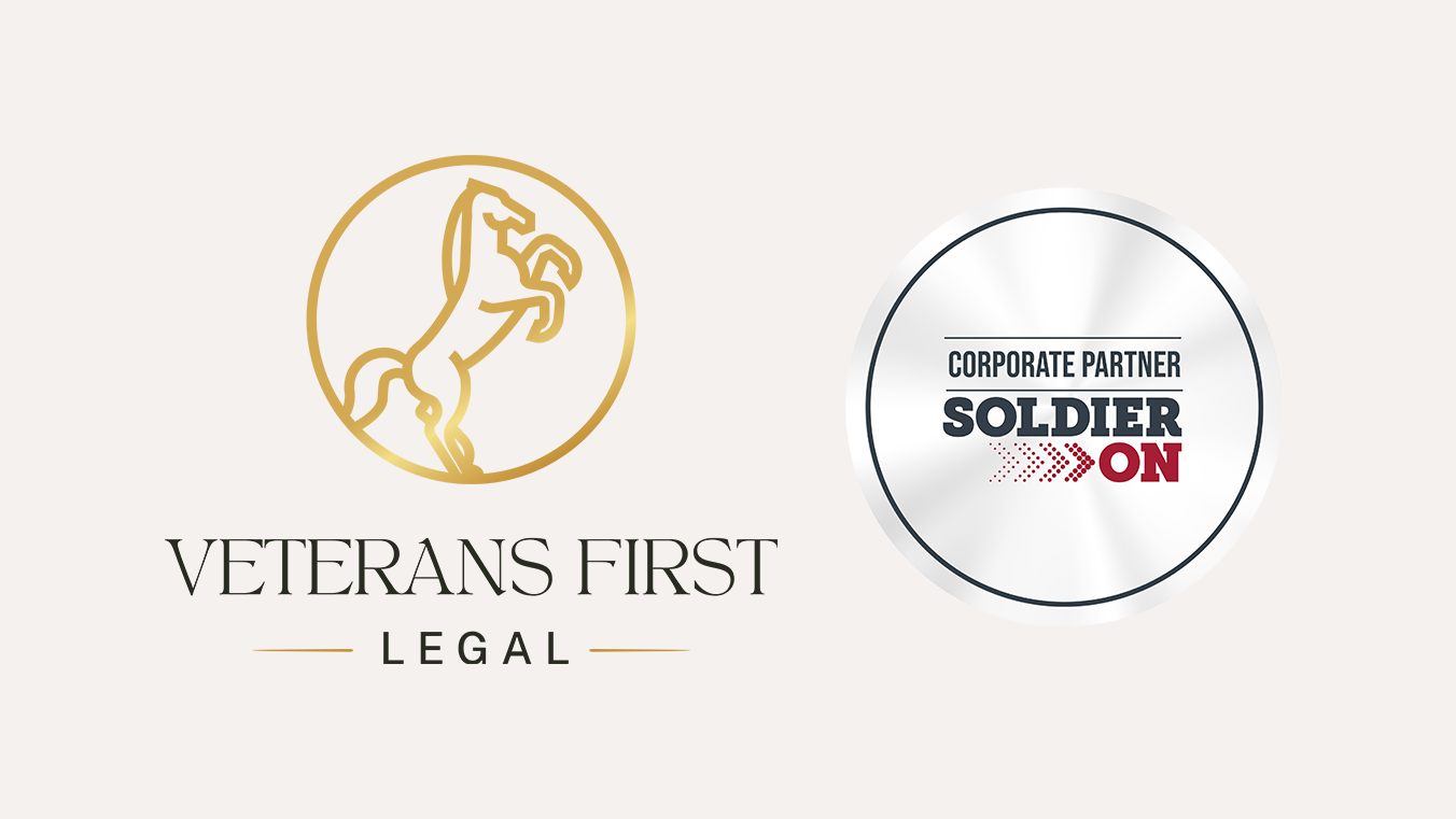 Veterans First Legal and Proud Supporter of Soldier On logos