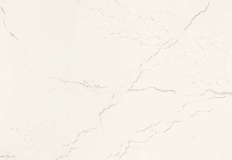 Cambria Inverness Frost quartz countertop slab in The Cabinet Store Cambria showroom, Apple Valley MN