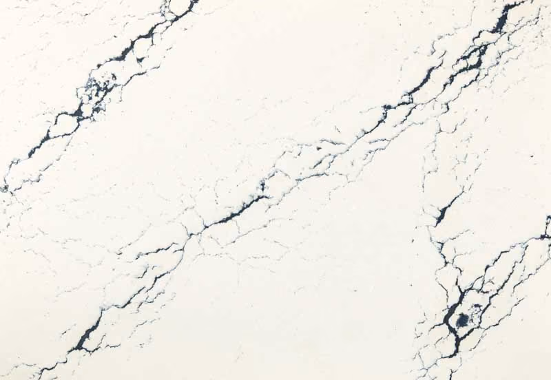 Inverness Cobalt quartz design by Cambria on display at The Cabinet Store in Apple Valley, Minnesota