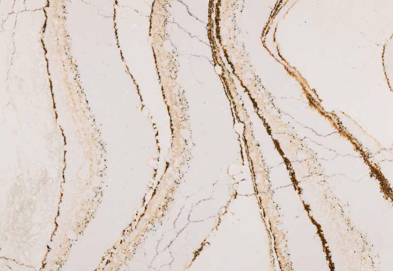Cambria Clovelly quartz countertop design from The Cabinet Store, Apple Valley MN Cambria dealer