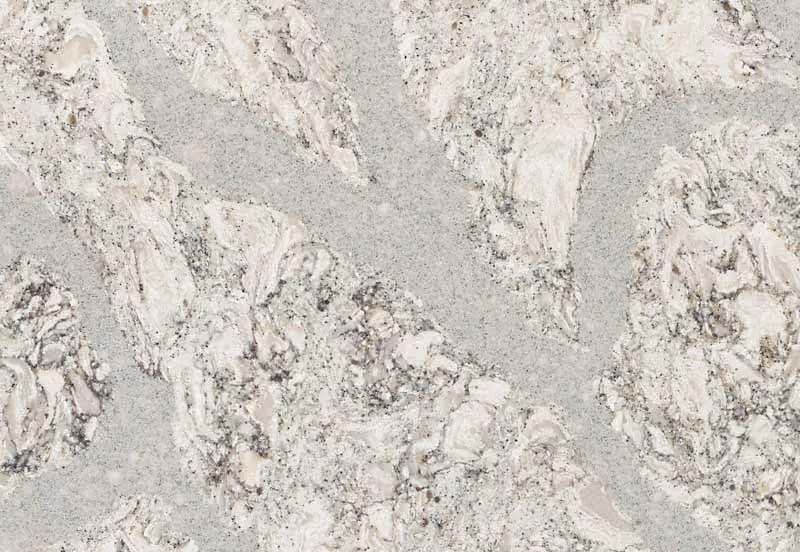 Summerhill Cambria quartz design at The Cabinet Store showroom in Apple Valley, Minnesota