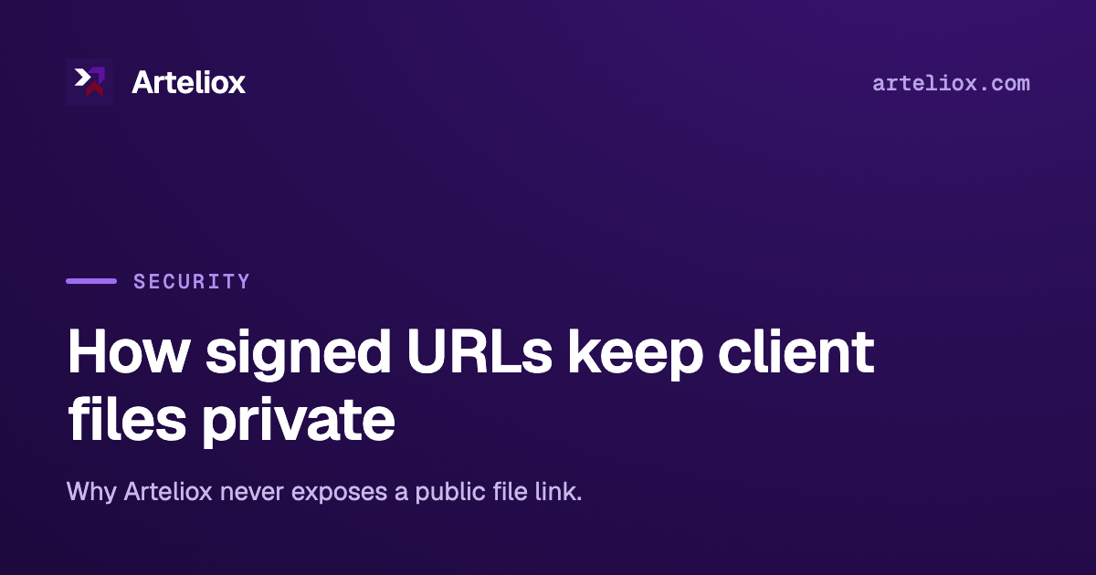 How signed URLs keep client files private