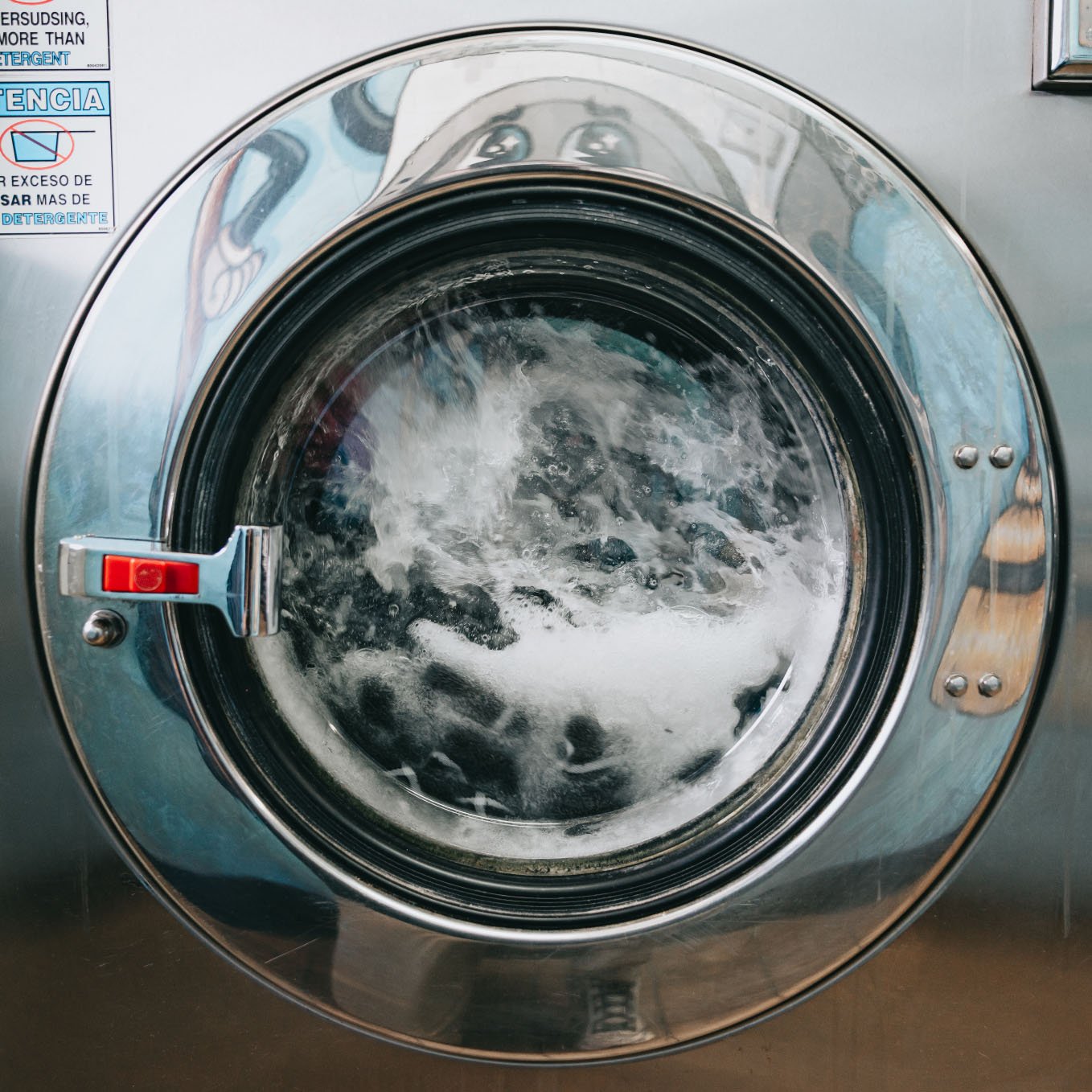 Bright, clean self-serve laundromat interior at Legendary in Cortland IL
