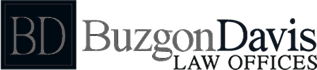Buzgon Davis Law Offices logo with initials BD in a dark square.