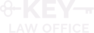Logo with a stylized key and the words KEY LAW OFFICE in uppercase letters.