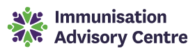 Immunisation Advisory Centre logo with stylized human figures in a circle.