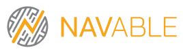 Navable brand logo with stylized circular emblem and uppercase typeface.