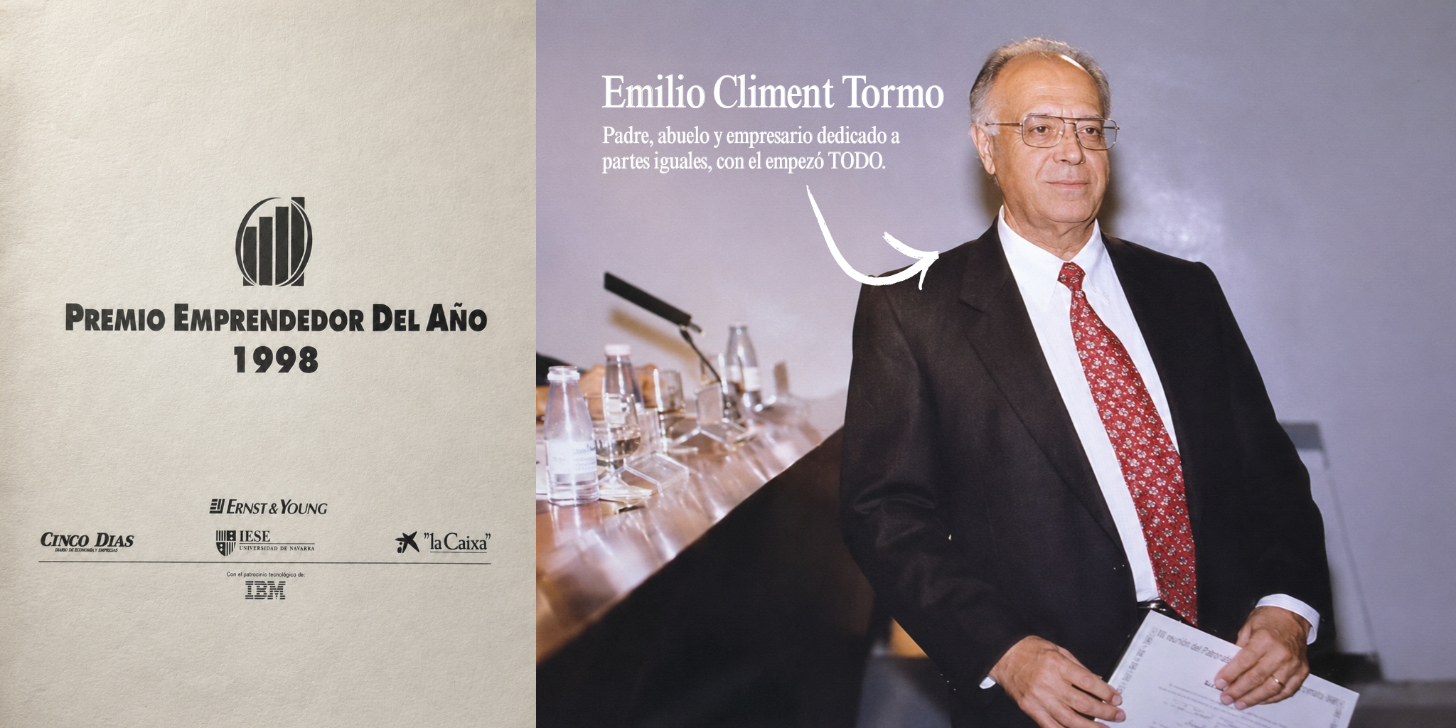 Premio Emprendedor del Año 1998 - historia familiar Conserva