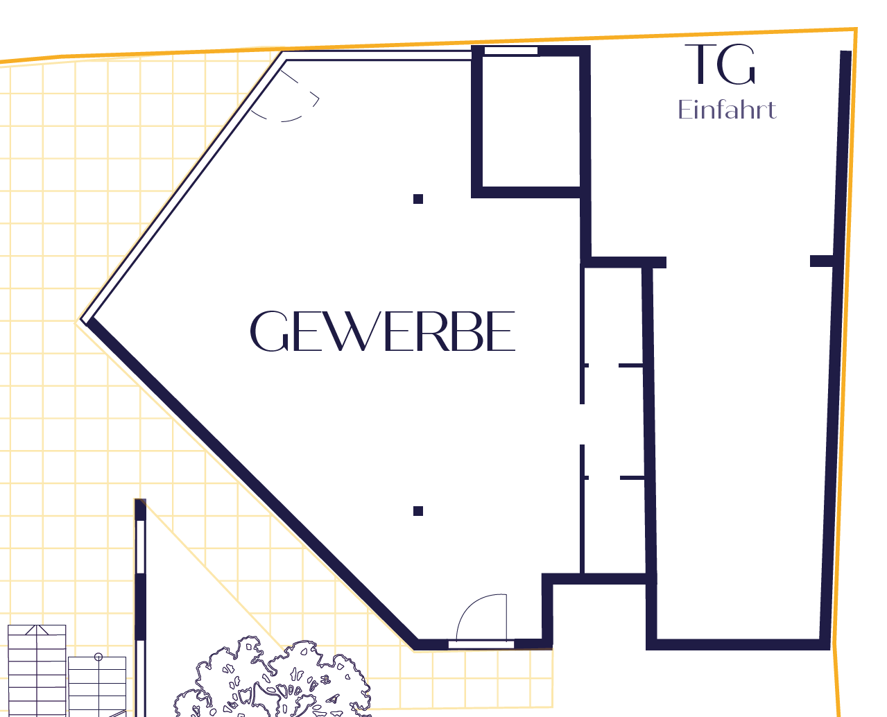 Grundriss Gewerbefläche – Erdgeschoss, Zuhause im Leo