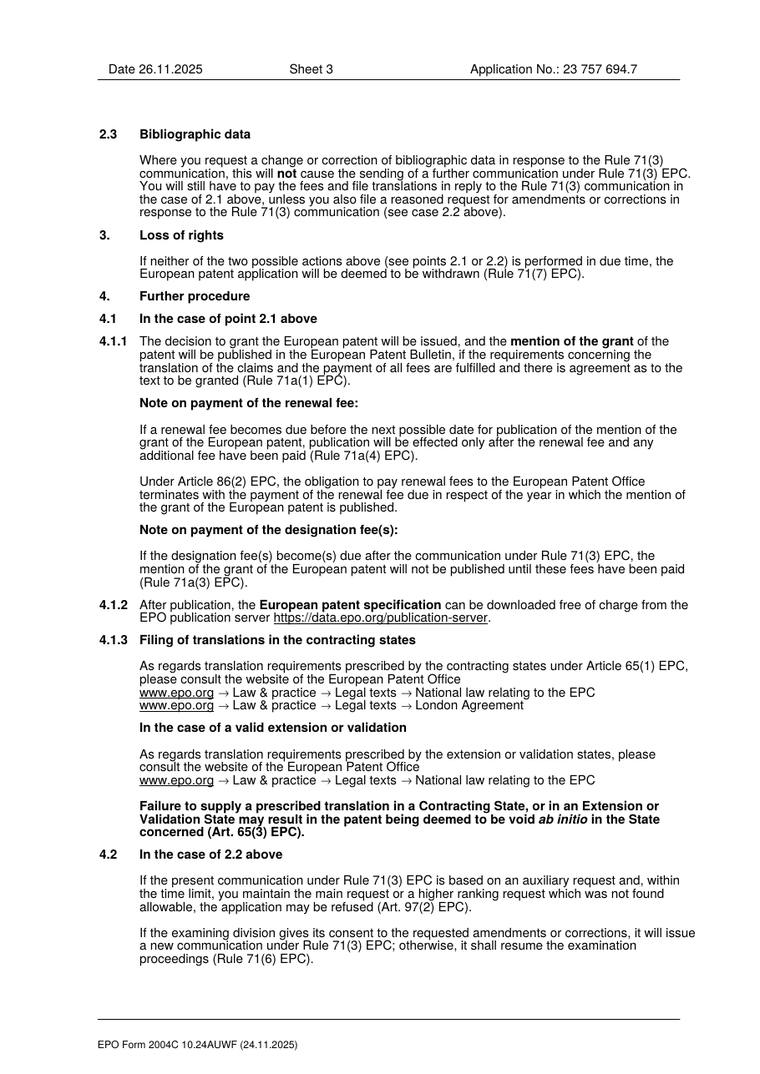 A közlés 3. oldala