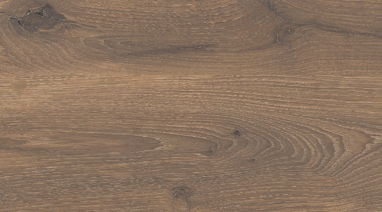 Donker Castell Eik werkblad van ME Kitchen met een rijke houtlook en natuurlijke eiken structuur, passend bij een warme en moderne keuken.
