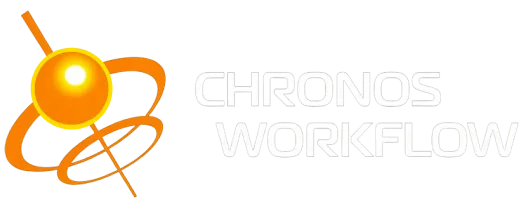 Chronos workflow logo white