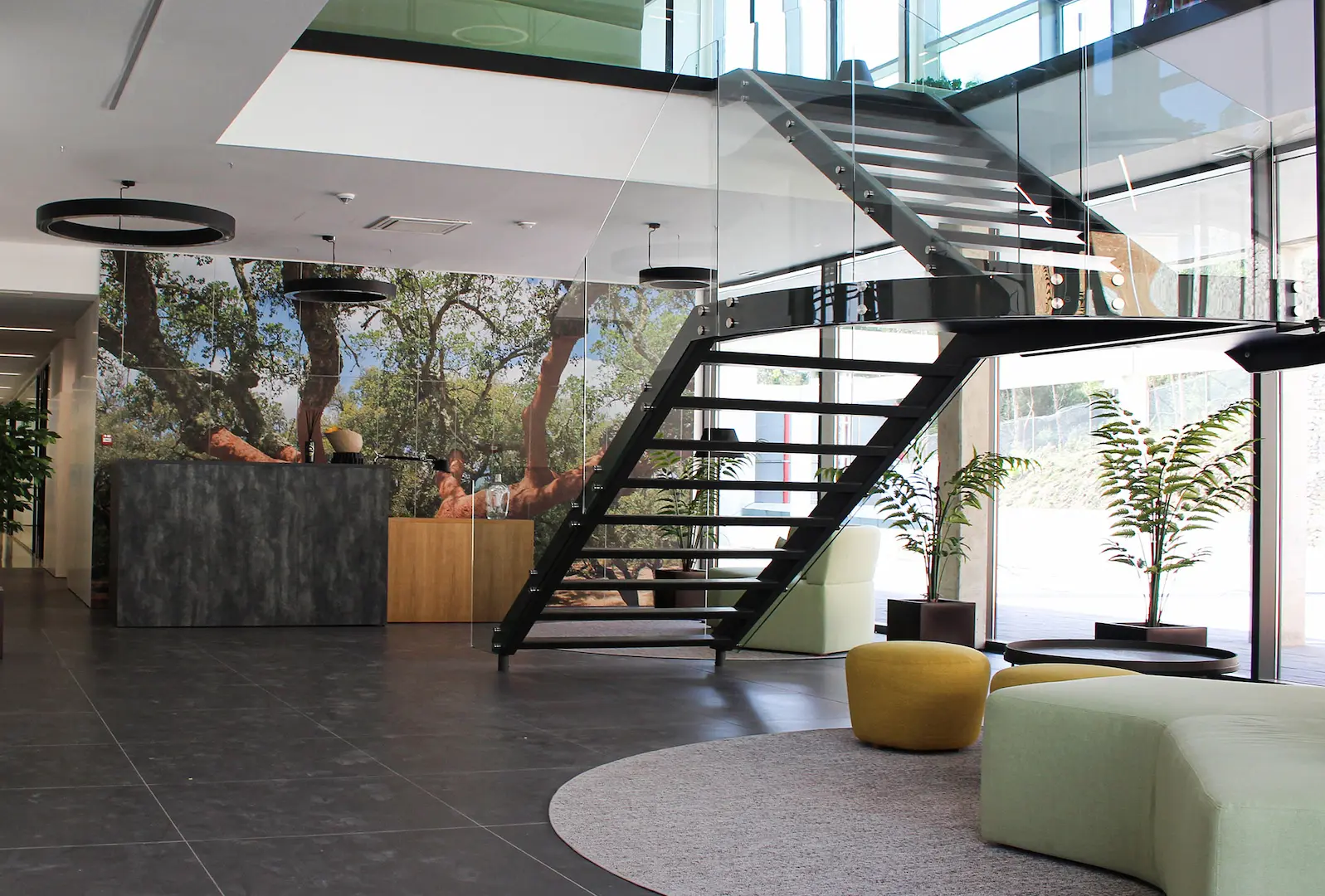 Modern office lobby
