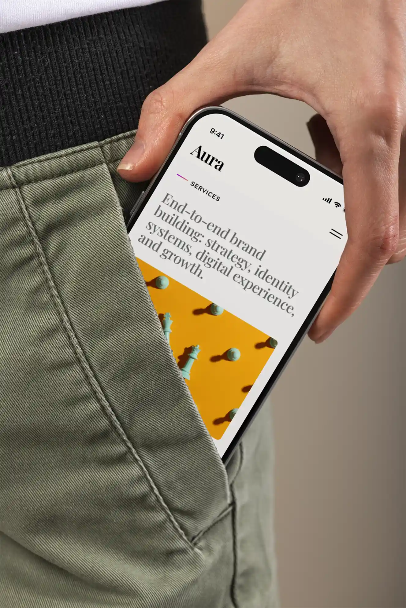 Aura Brand landing page detail