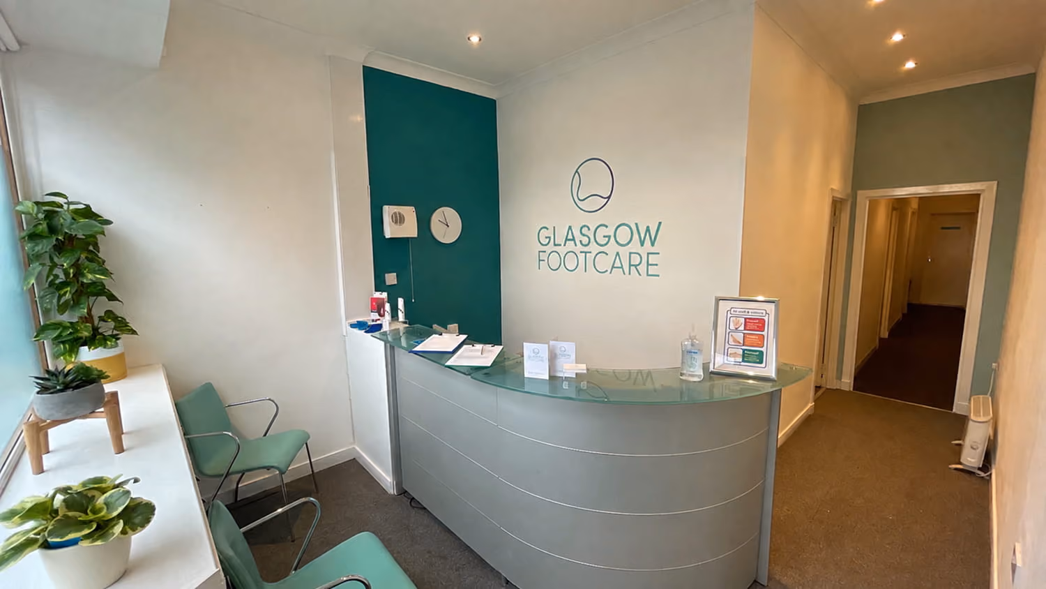 The Glasgow Footcare reception area