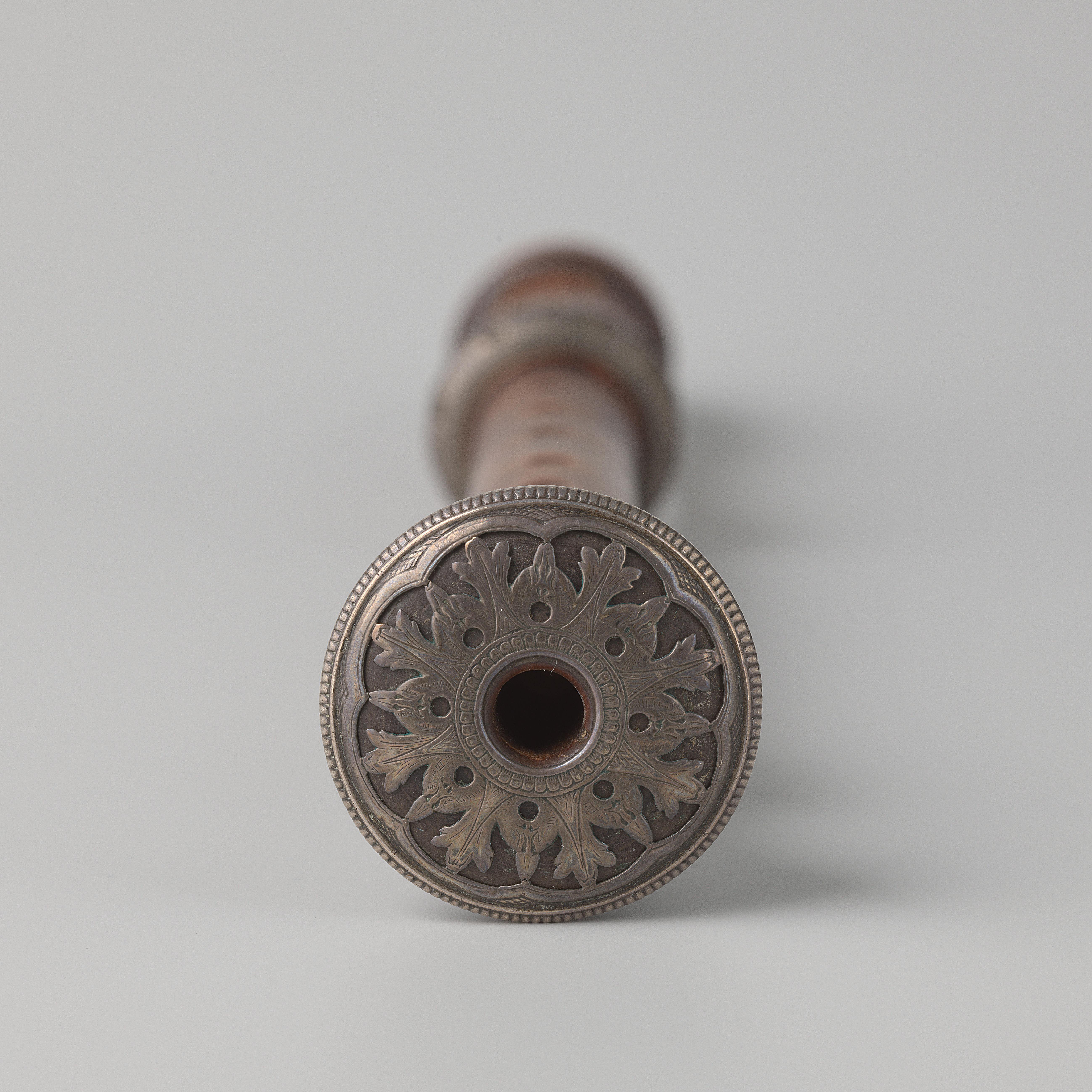 Original Soprano Recorder by Engelbert Terton, ornamented with engraved silver