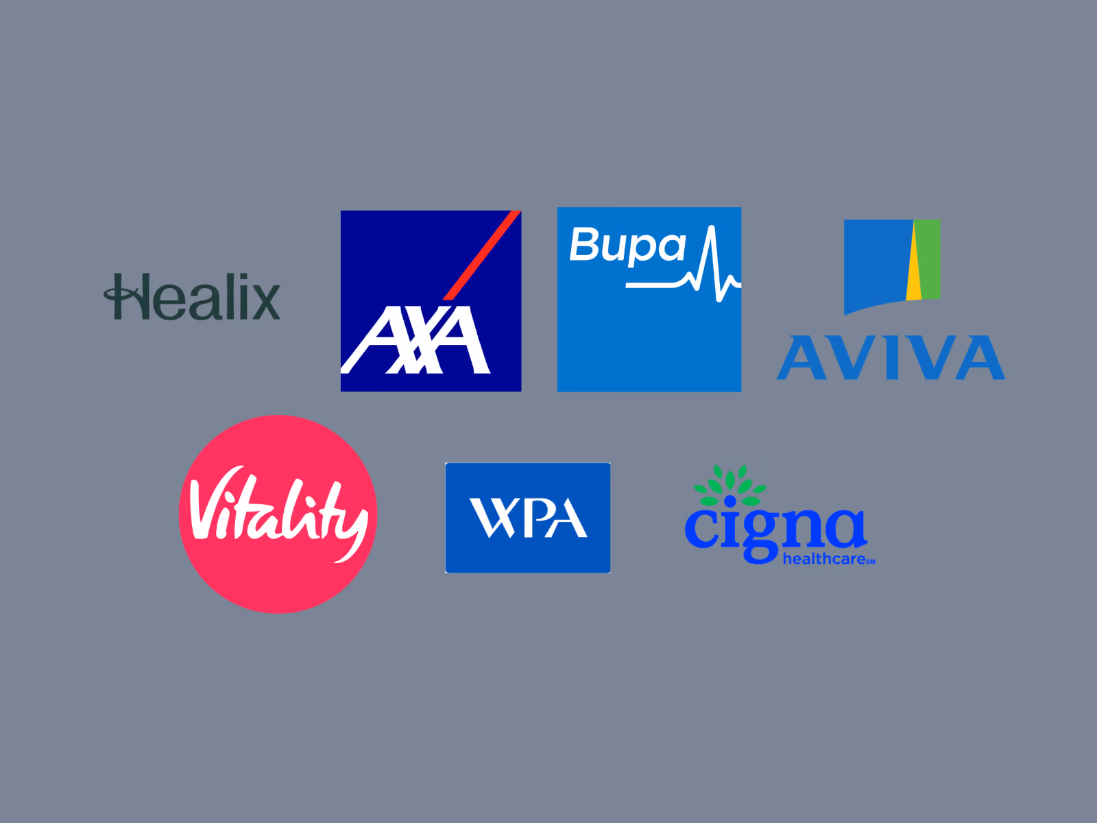 Private insurer logo grid