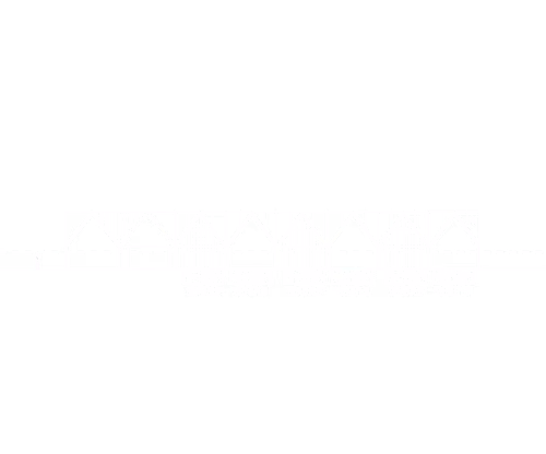 Black and white architectural elevation drawing of multiple gabled structures with measurements.