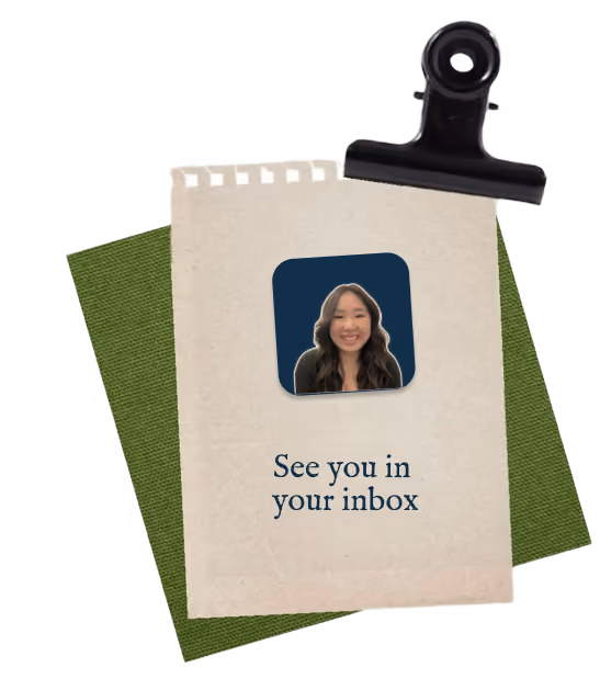 'See you in your inbox' newsletter signup graphic