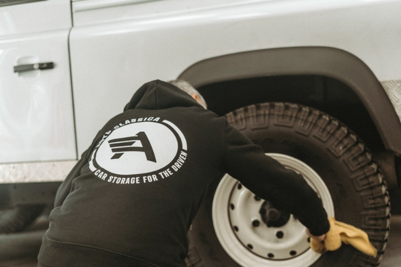 Tyre care at Auto Classica Winter Car Storage facilities. Expert care for you car over the winter.