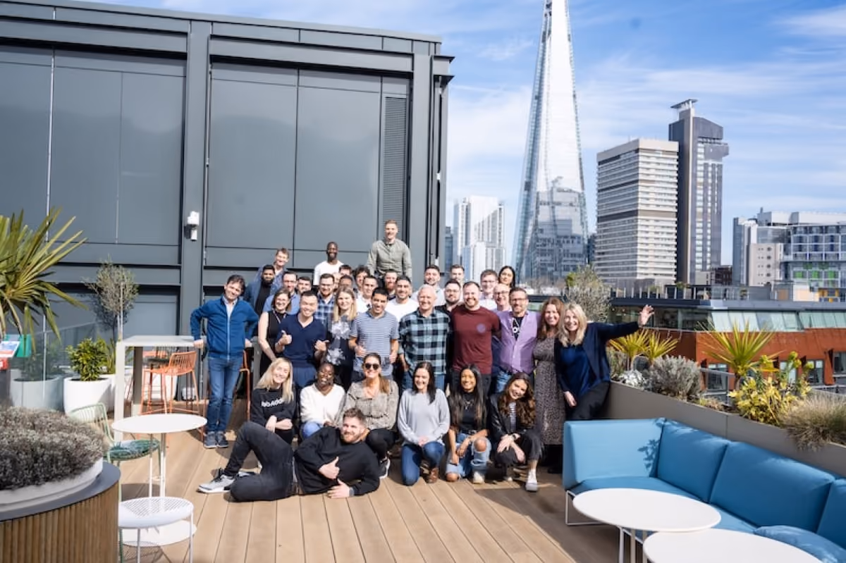 The JobAdder team on the London office rooftop