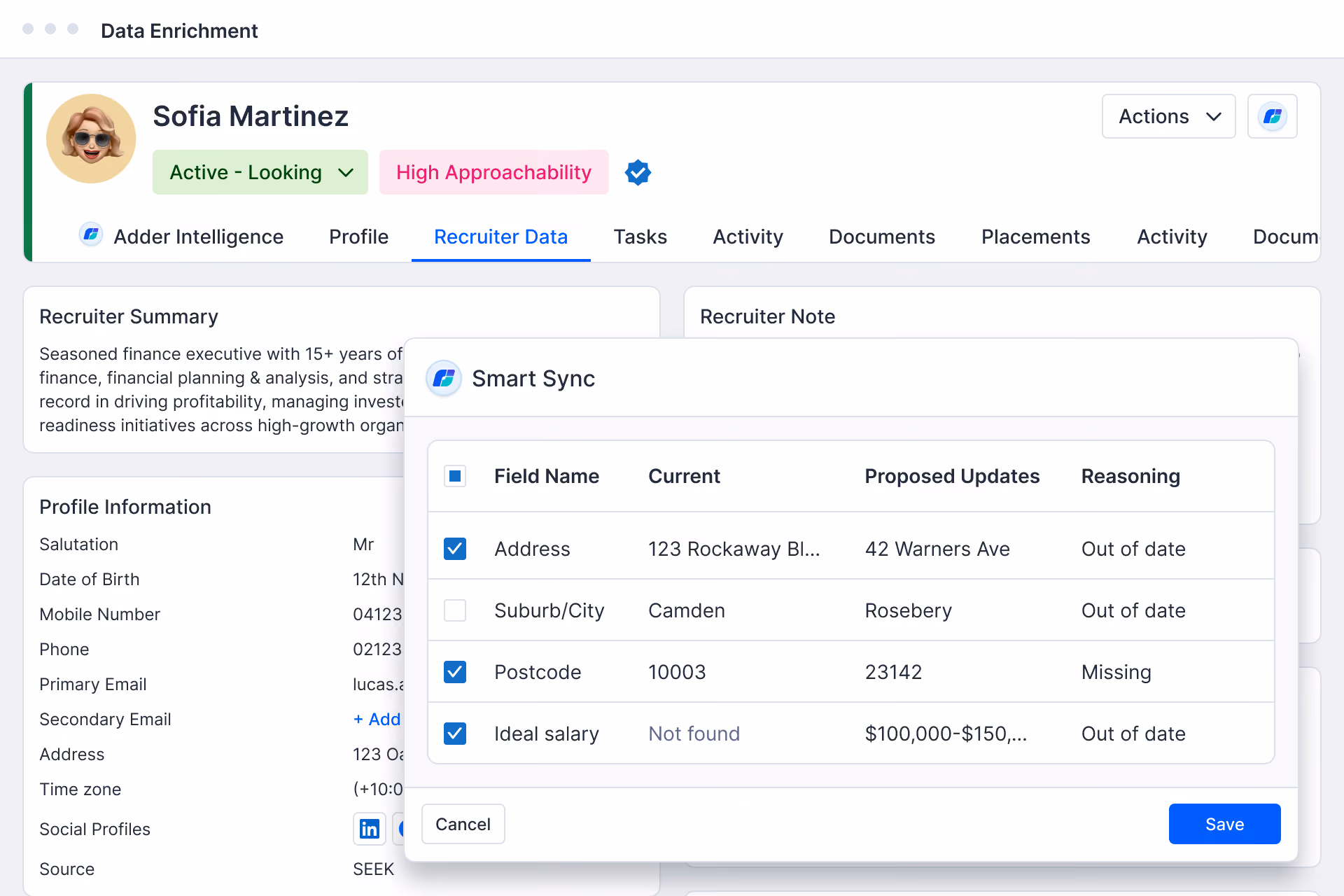 JobAdder product interface