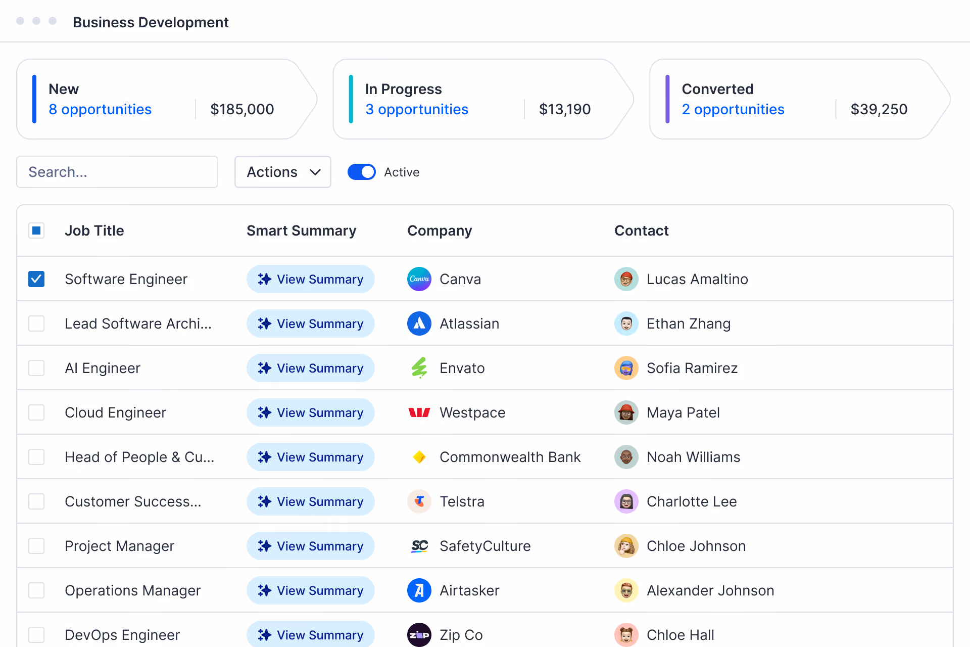 JobAdder product interface
