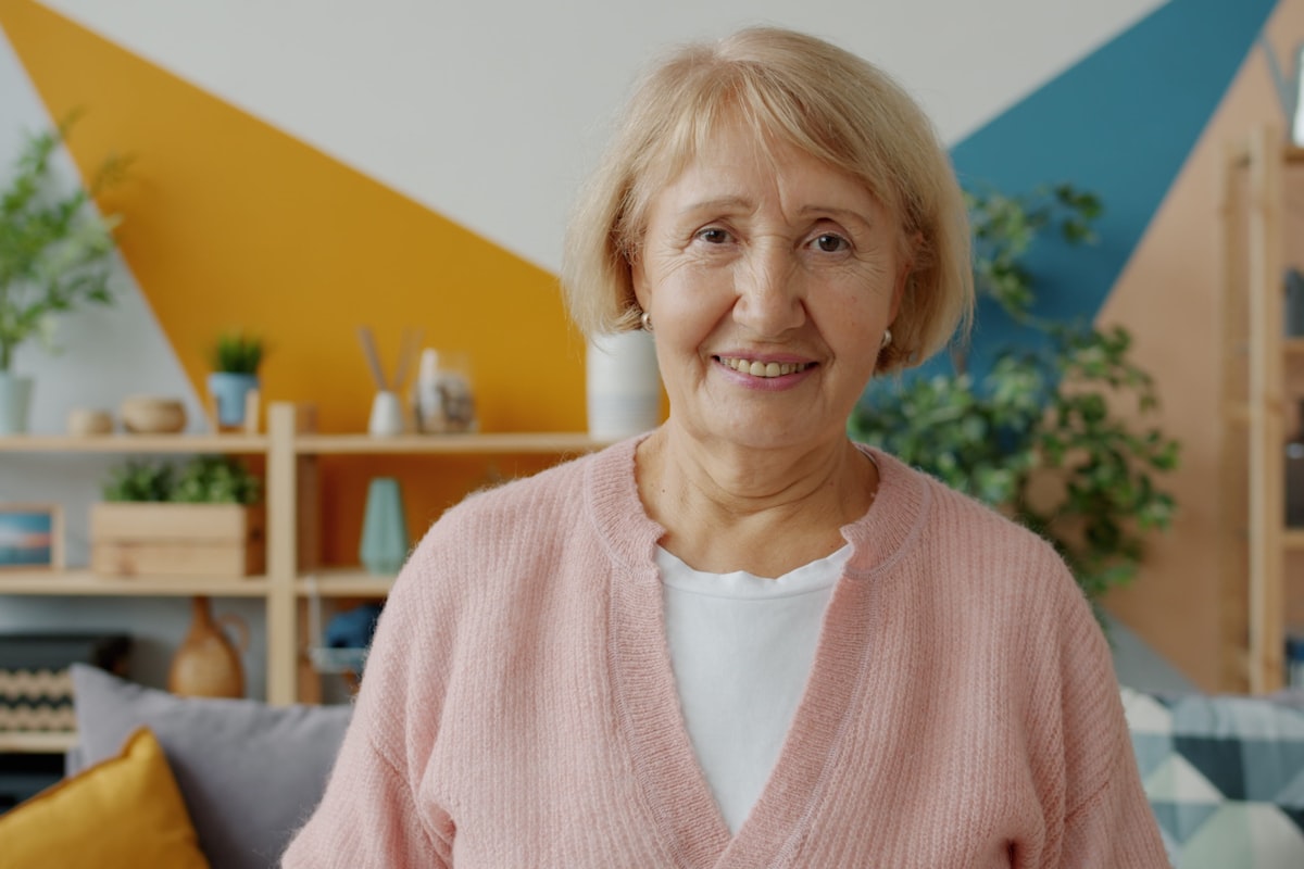 Mature woman with firm, healthy-looking skin