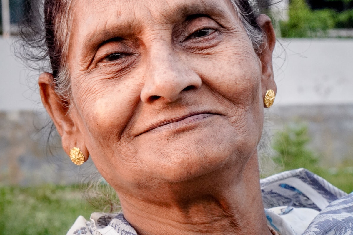Confident older woman with radiant skin