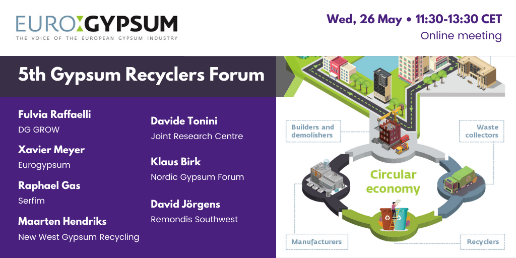 Boosting circularity in construction: Take-aways from the 5th European Gypsum Recyclers Forum