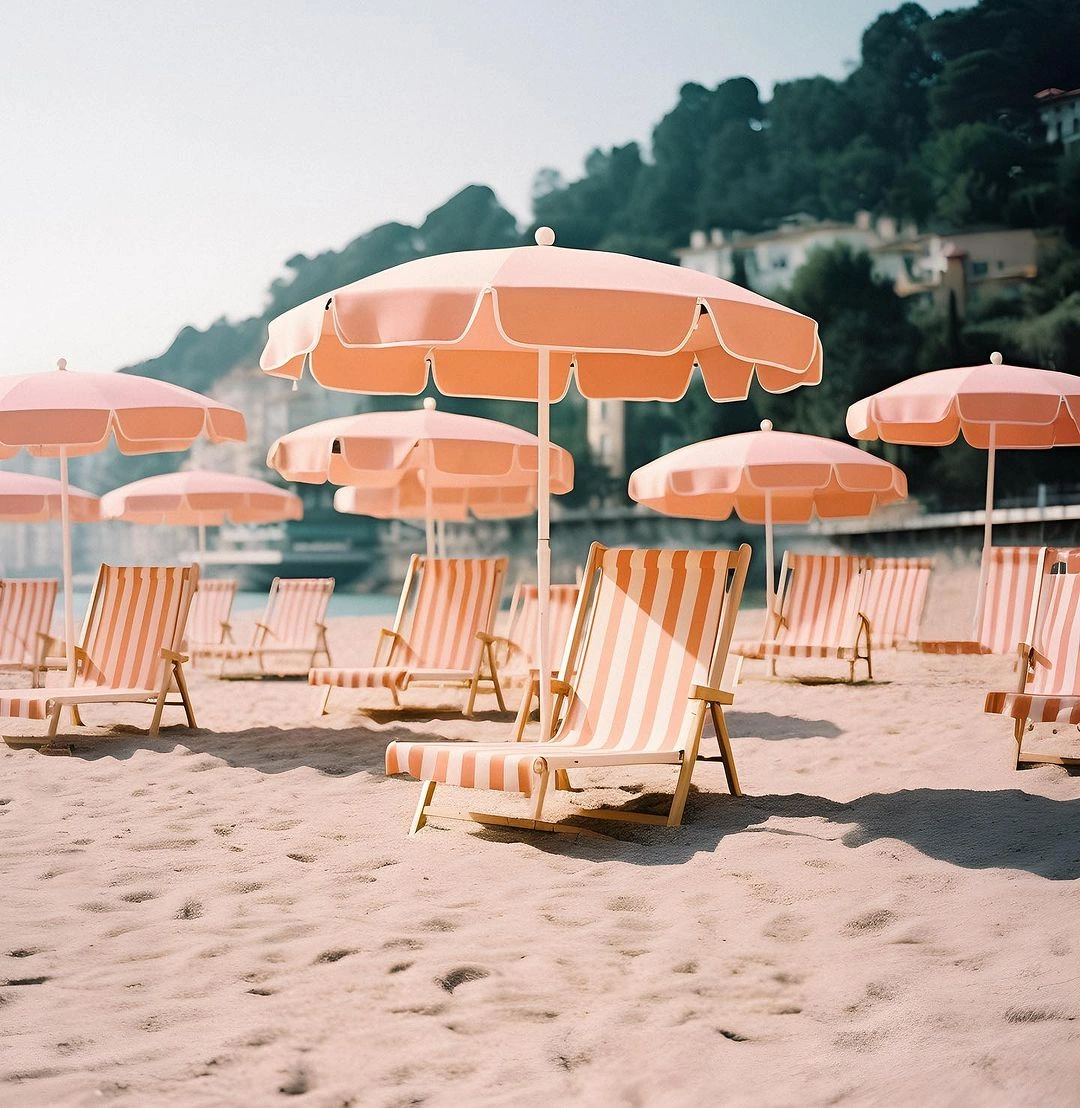 Plage privée sur la Côte d'Azur