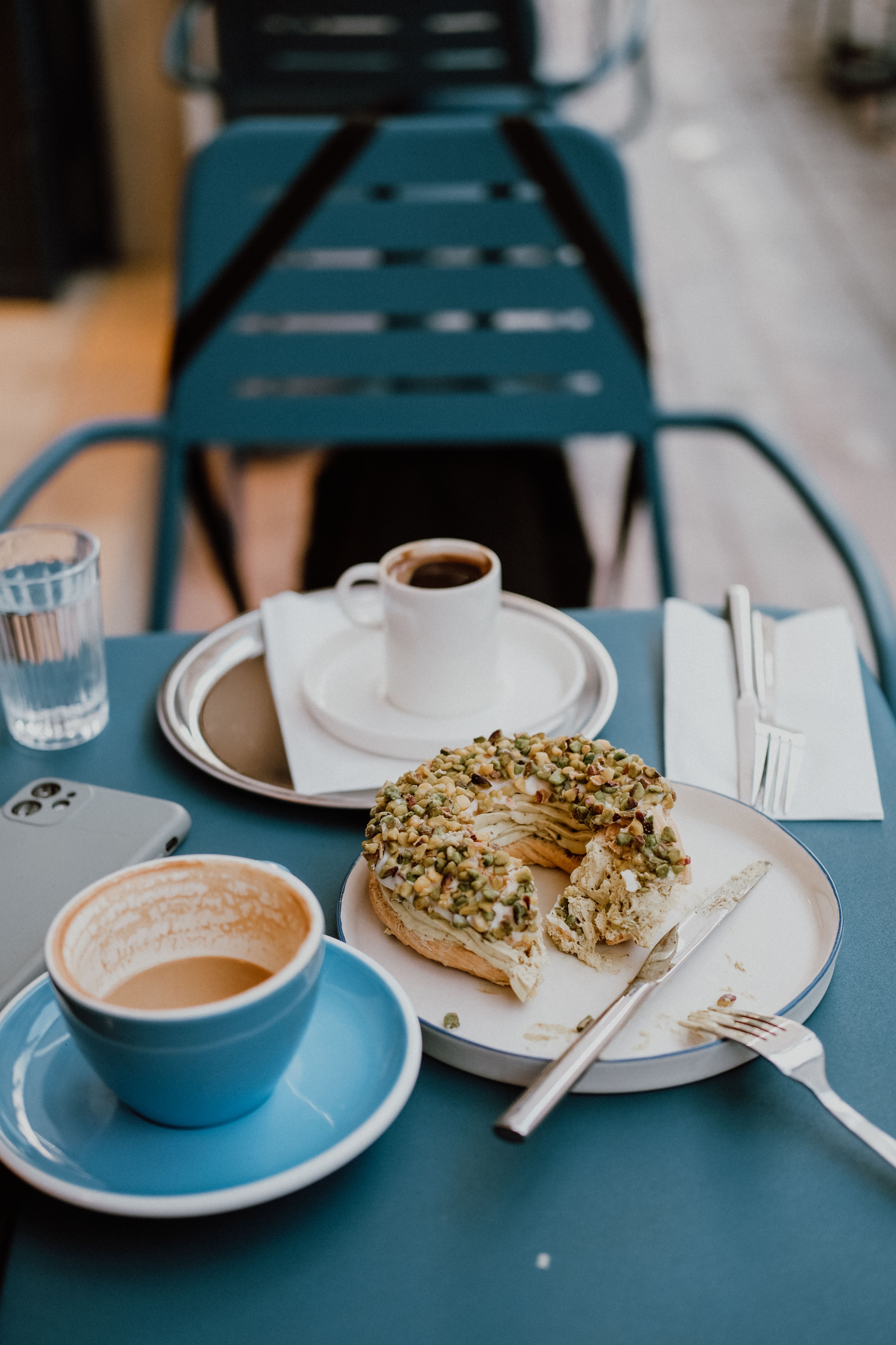 Food on table stock image