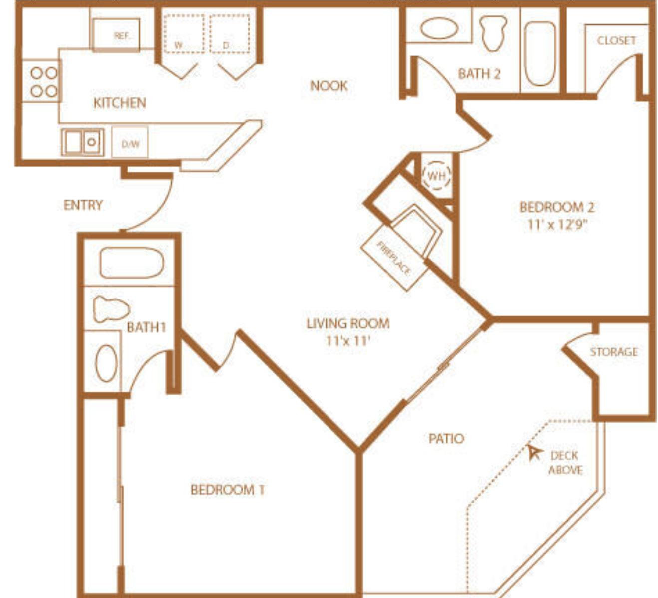 2x2 floor plan