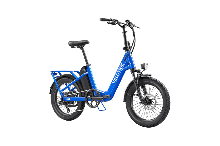Velotric compact cargo e-bike in blue