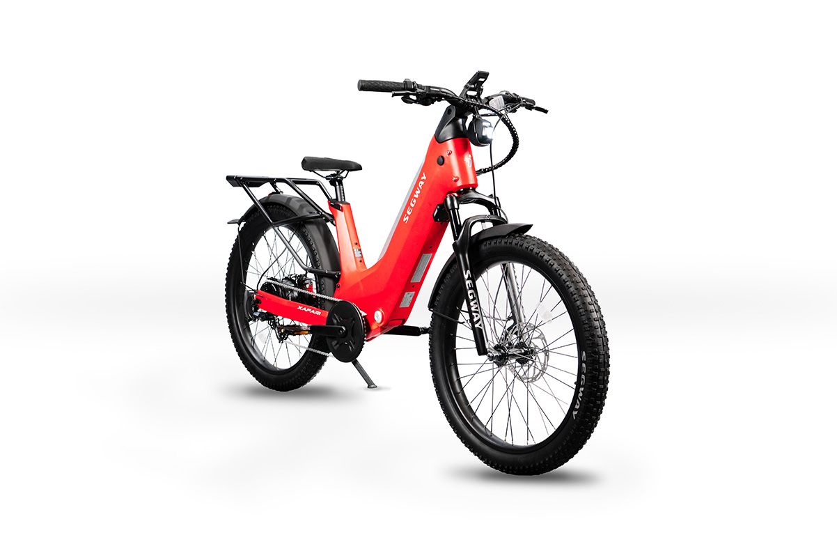 Segway fat-tire step-through e-bike in red