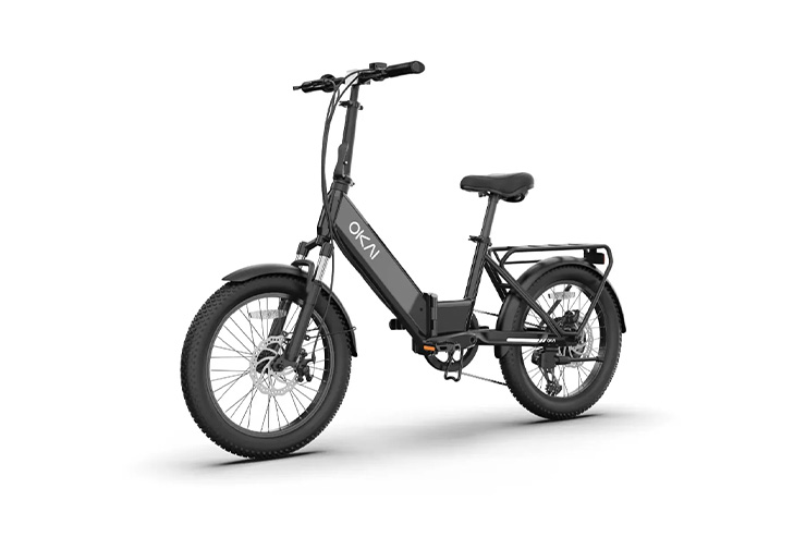 Okai folding e-bike in gray